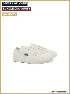 Lacoste Leather Sneakers Women's Tennis Shoes Lace-Up Fashion Sneakers